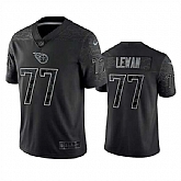 Men's Tennessee Titans #77 Taylor Lewan Black Reflective Limited Stitched Football Jersey,baseball caps,new era cap wholesale,wholesale hats